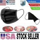 50 Pcs Medical Health Safety Protective Face Mouth Mask 3 Layers Protection In Stock Black Color